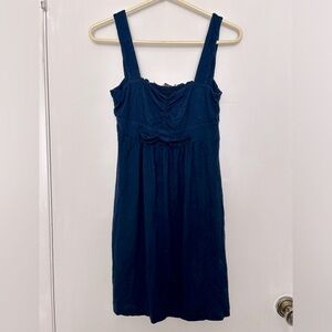 EUC Juicy Couture Blue A-line Dress Size S Elastic Bodice & Sweetheart Neckline